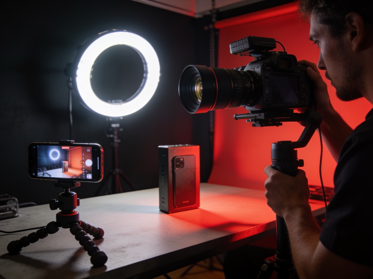 SEOgrey content production studio filming a brand video
